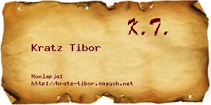 Kratz Tibor névjegykártya